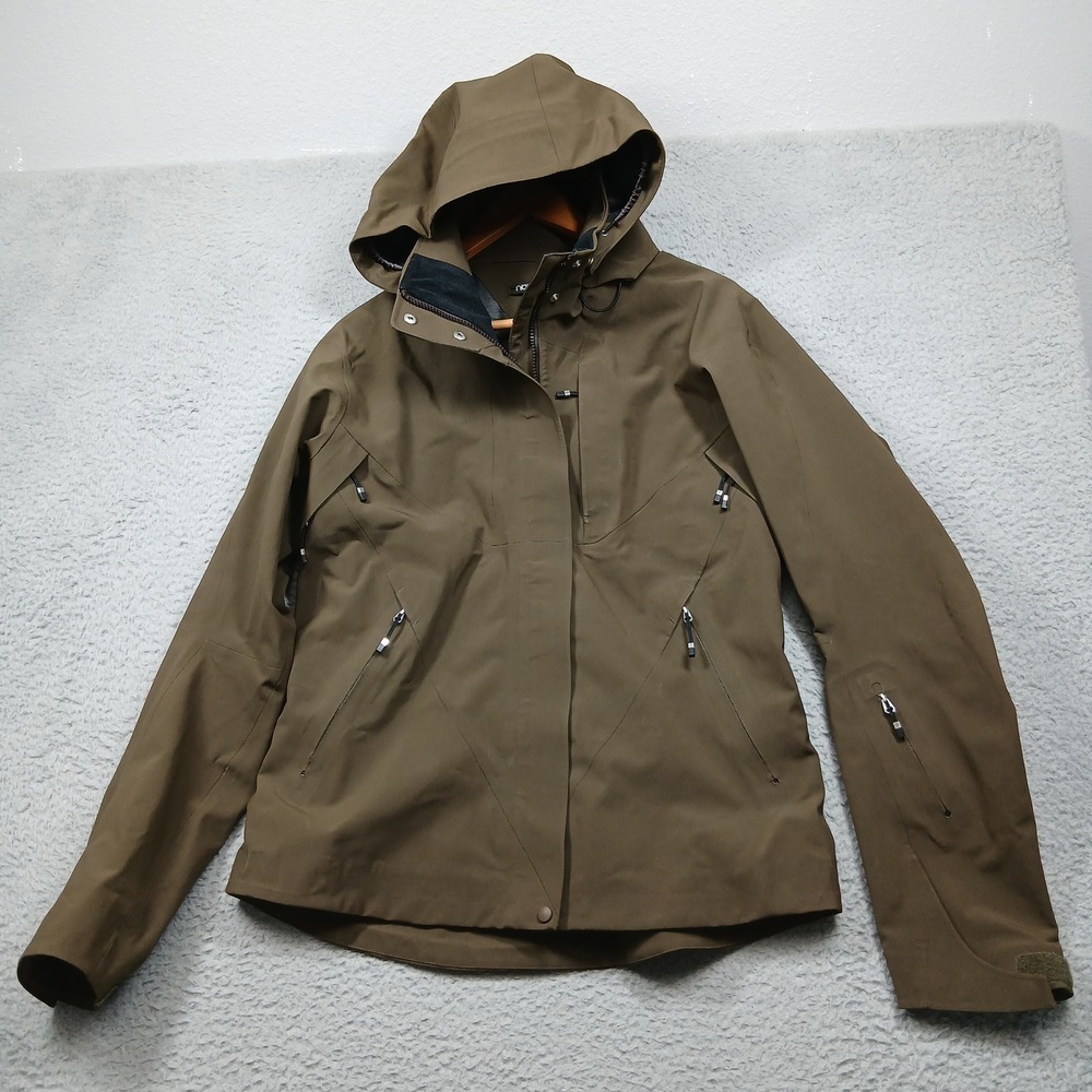 Nau Men's Hooded Waterproof Softshell Jacket Brown Medium‎